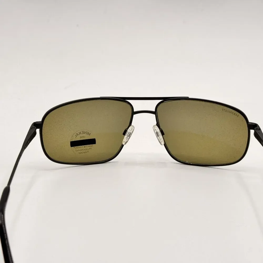 Serengeti DANTE 2.0 Sunglasses Matte Black Frame Mineral POLARIZED Lens NEW
